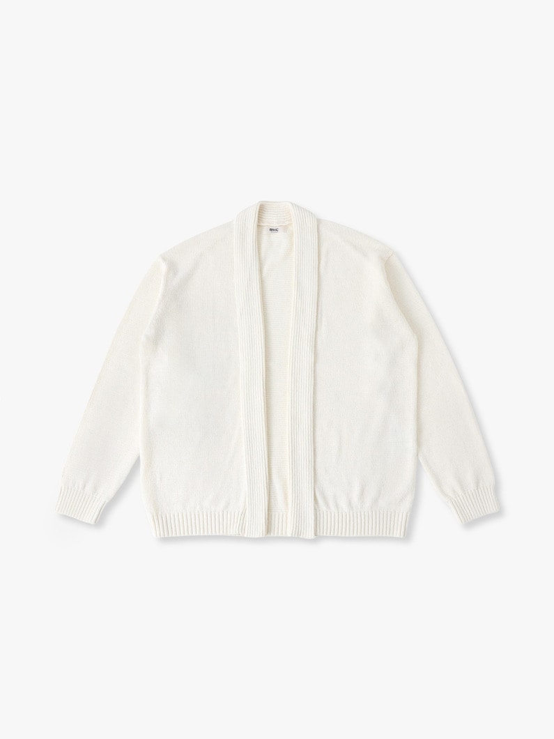 リネンコットン ニットカーディガン 詳細画像 off white 3