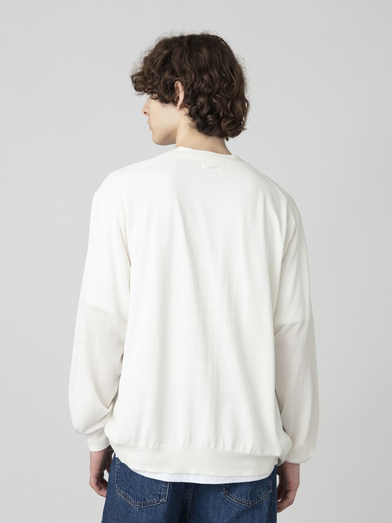 アイス ファインコットン ニットカーディガン 詳細画像 white 2