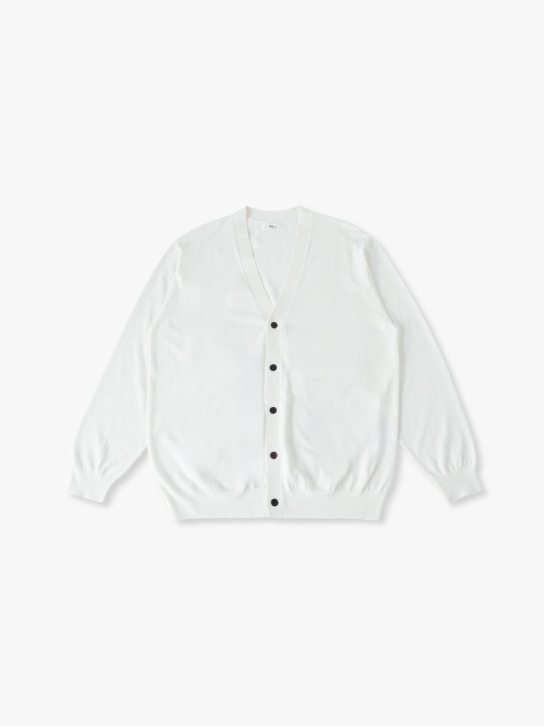アイス ファインコットン ニットカーディガン 詳細画像 white 3