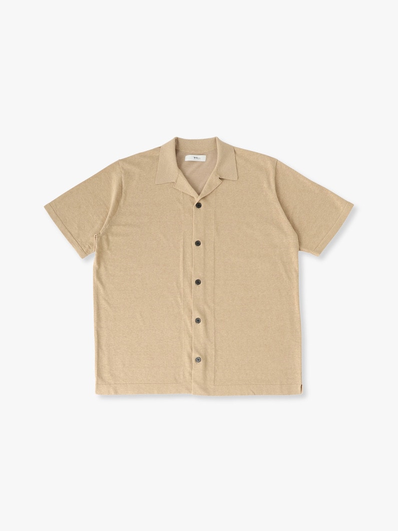 リネンシルク ニット ショートスリーブシャツ 詳細画像 beige 4