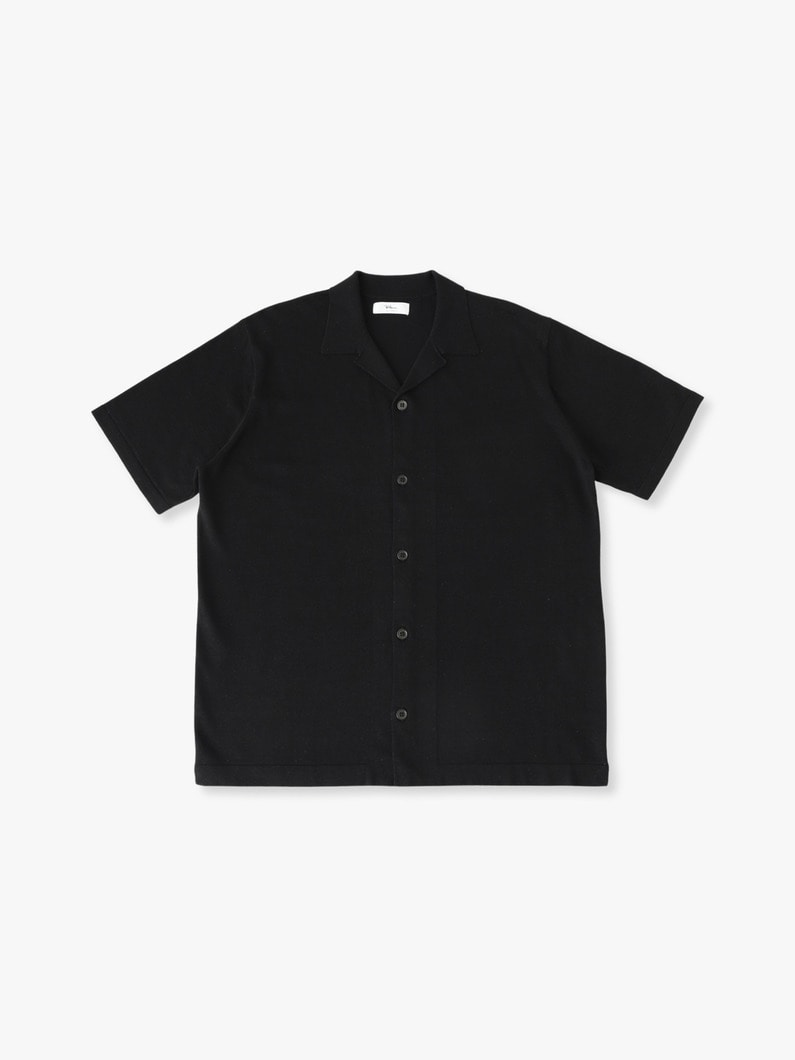 リネンシルク ニット ショートスリーブシャツ 詳細画像 black 4