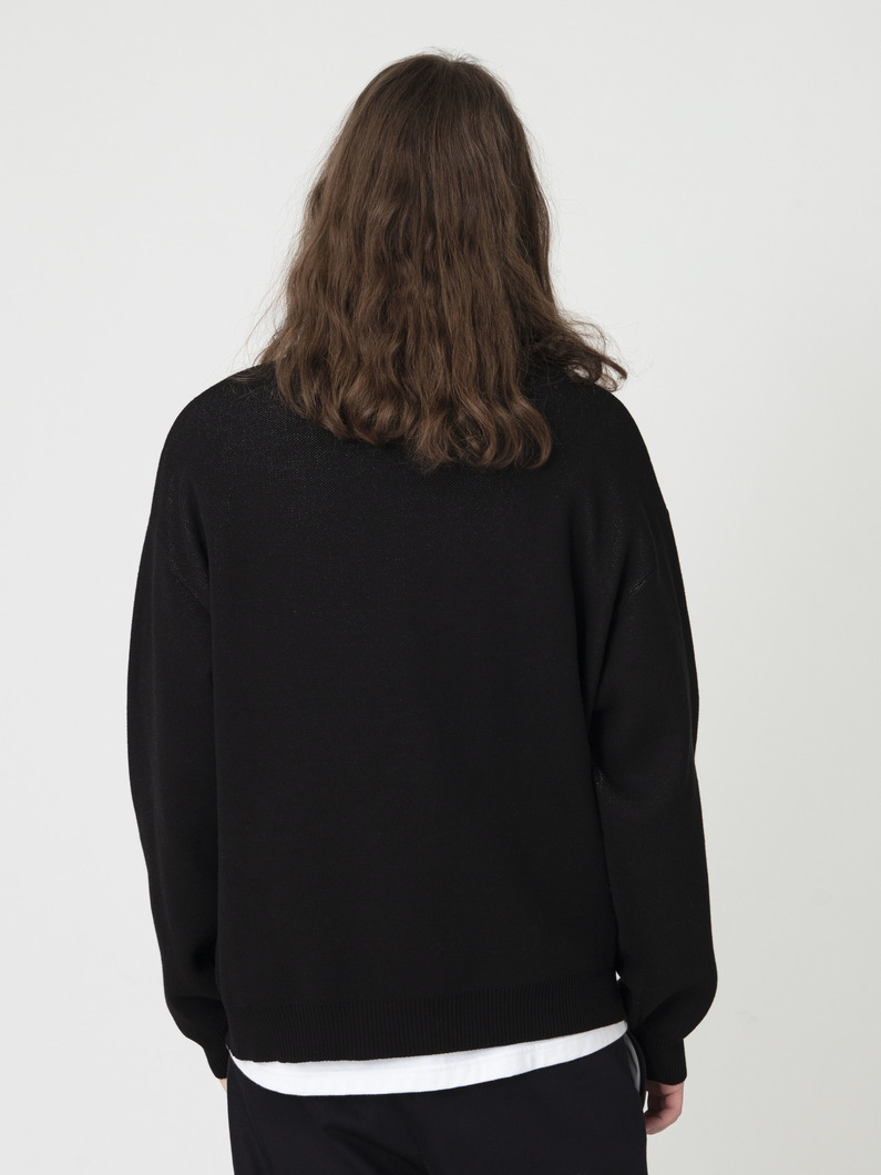 ジャカード ニットプルオーバー（surf） 詳細画像 black 2