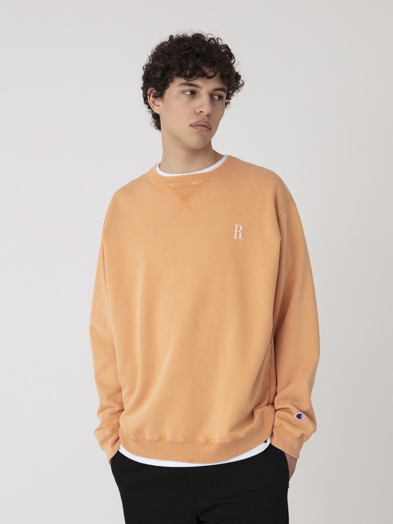 フレンチテリー Rロゴ スウェットプルオーバー 詳細画像 orange