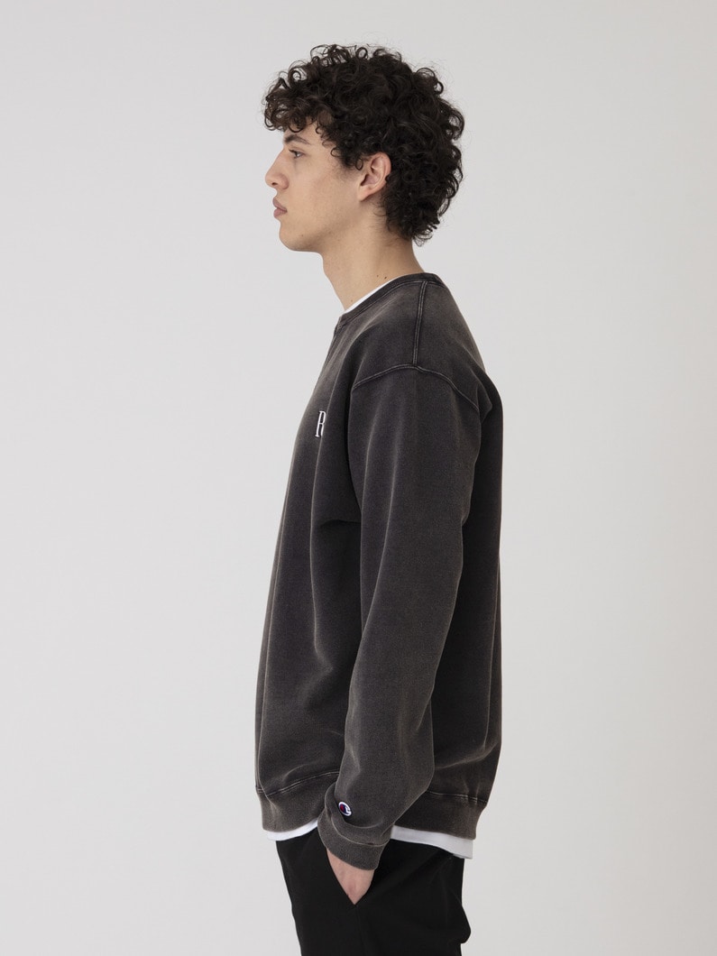 フレンチテリー Rロゴ スウェットプルオーバー 詳細画像 charcoal gray 2