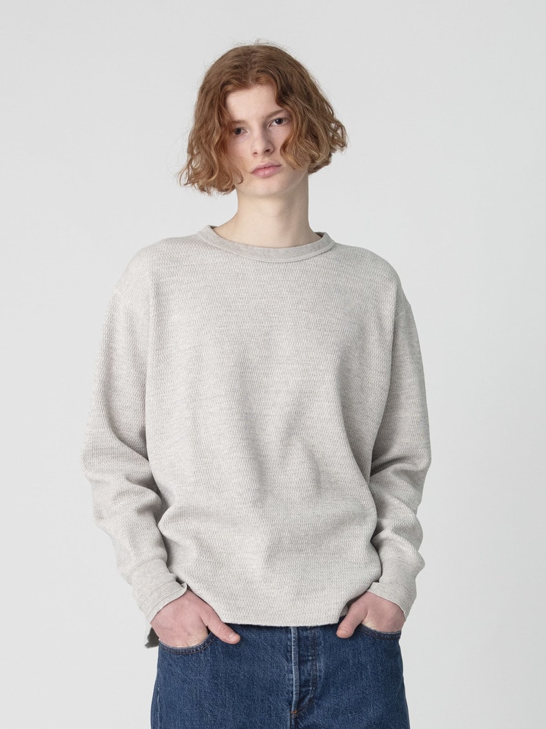 ヴィンテージ サーマル プルオーバー 詳細画像 top gray