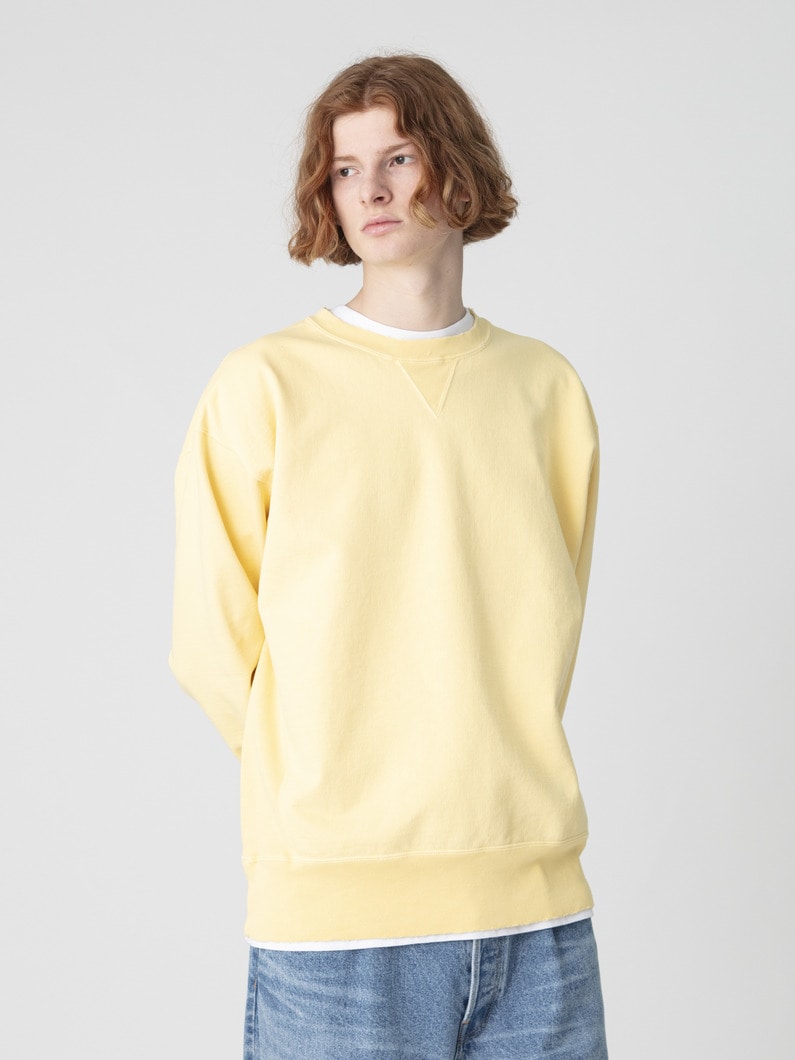 ダメージ スウェットプルオーバー 詳細画像 yellow