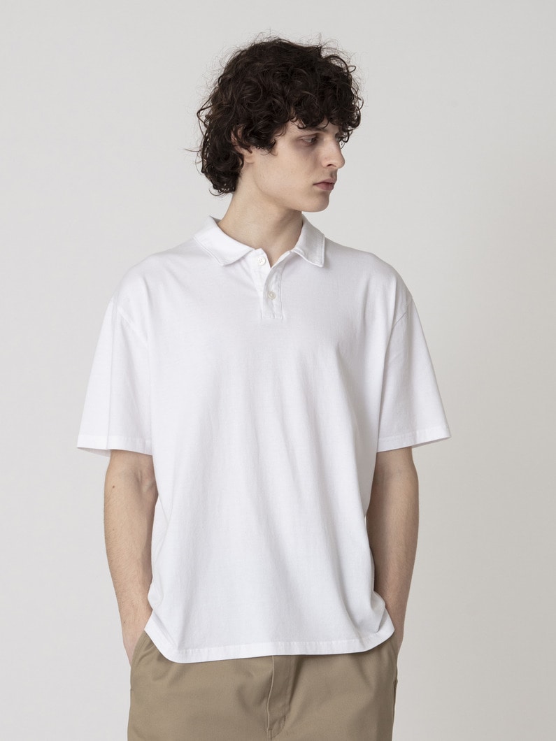 サステナブルコットン ポロシャツ 詳細画像 white