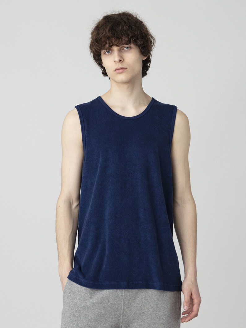 コットンパイル タンクトップ 詳細画像 navy