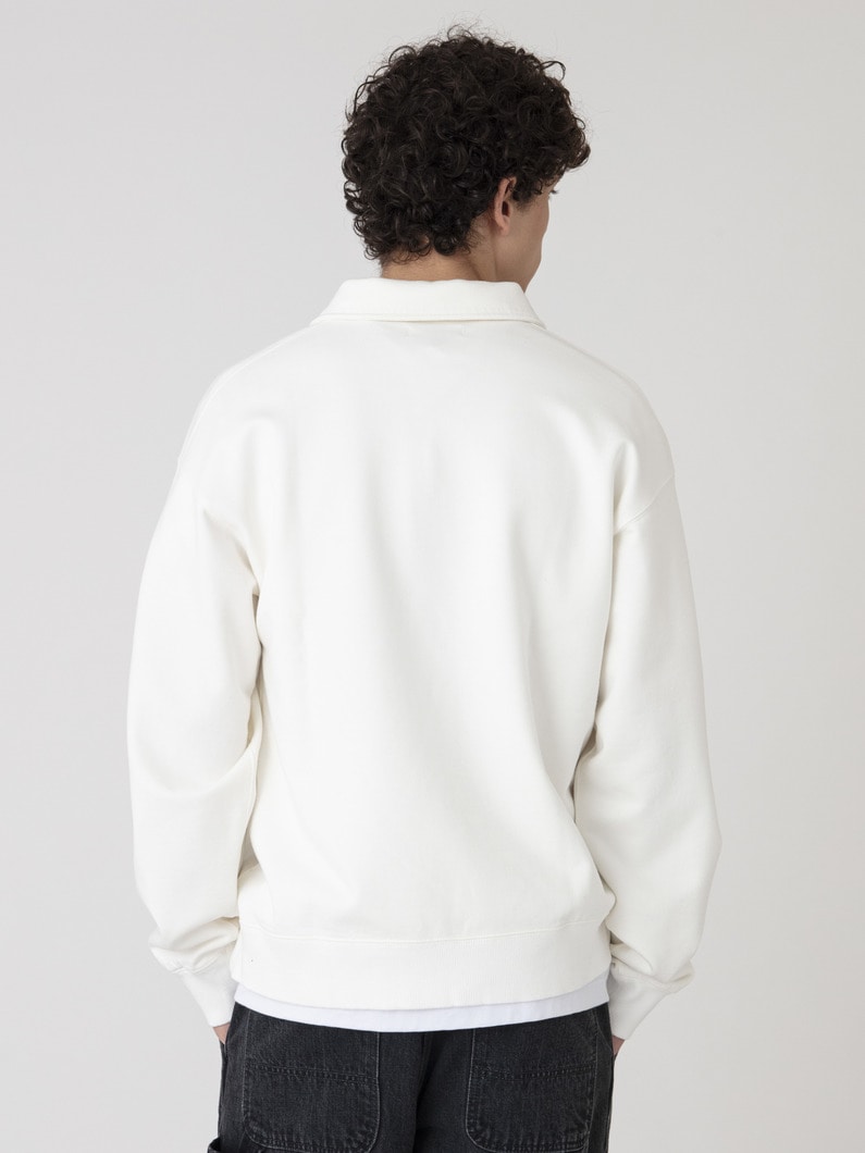 ハーフジップ スウェット プルオーバー 詳細画像 white 2