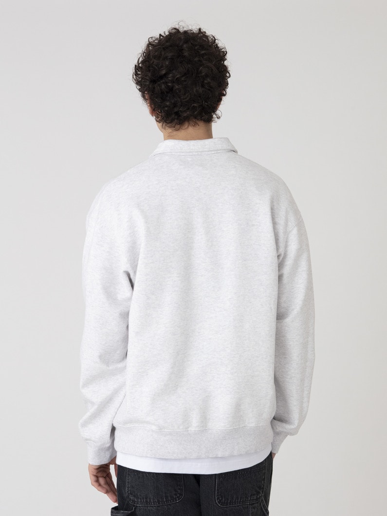 ハーフジップ スウェット プルオーバー 詳細画像 light gray 3