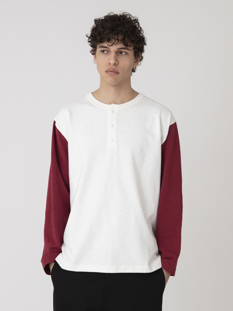 ベースボール ロングスリーブティー 詳細画像 burgundy 1