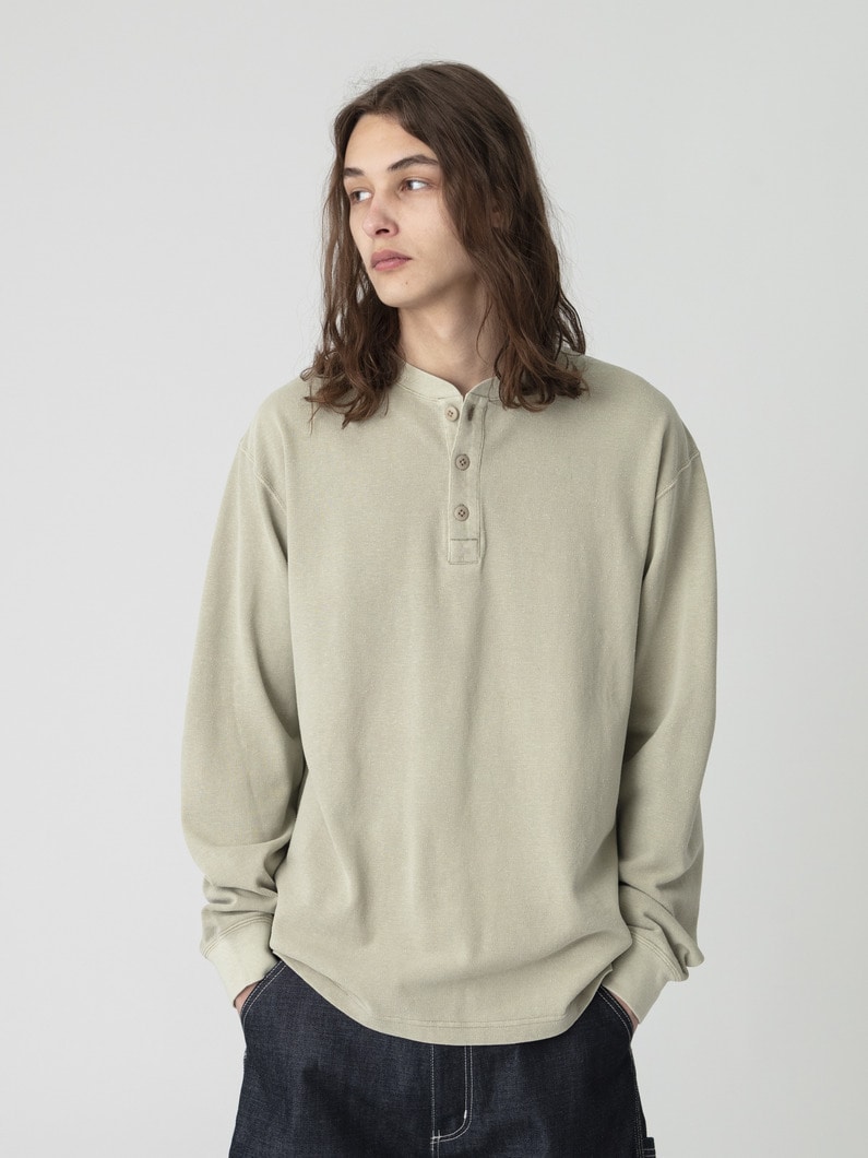 ローゲージピケ ヘンリーネック プルオーバー 詳細画像 beige