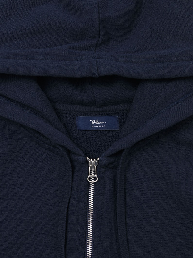 オーガニックコットン クラシック フレンチテリー スウェットジップフーディー（ネイビー） 詳細画像 navy 5