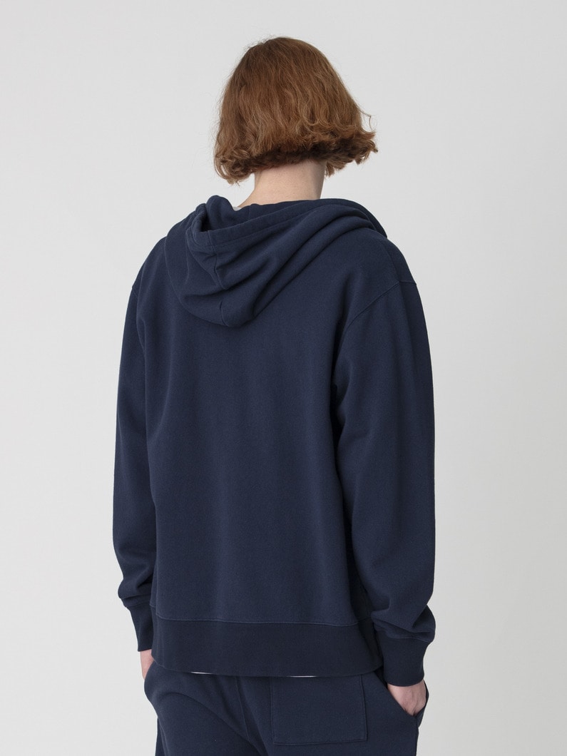 オーガニックコットン クラシック フレンチテリー スウェットジップフーディー（ネイビー） 詳細画像 navy 2