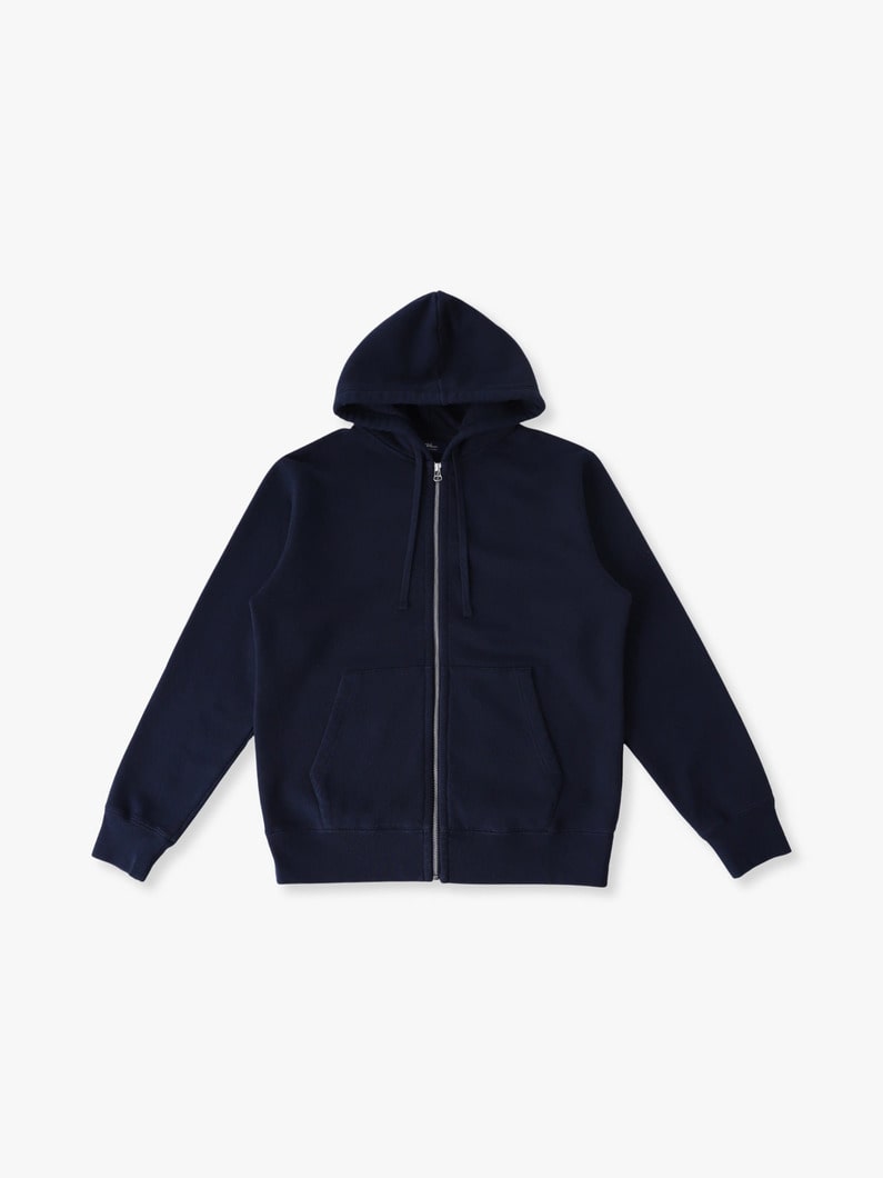 オーガニックコットン クラシック フレンチテリー スウェットジップフーディー（ネイビー） 詳細画像 navy 3