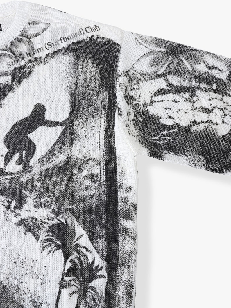 プリント リネン ニットプルオーバー 詳細画像 multi 2