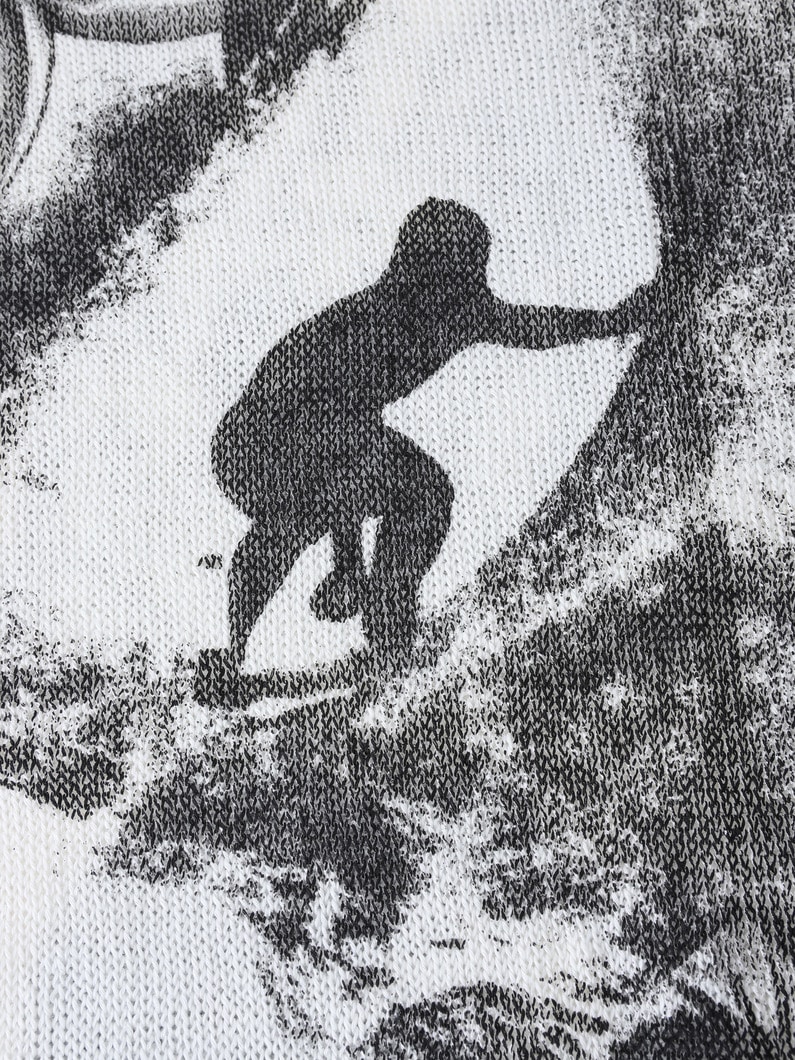 プリント リネン ニットプルオーバー 詳細画像 multi 3