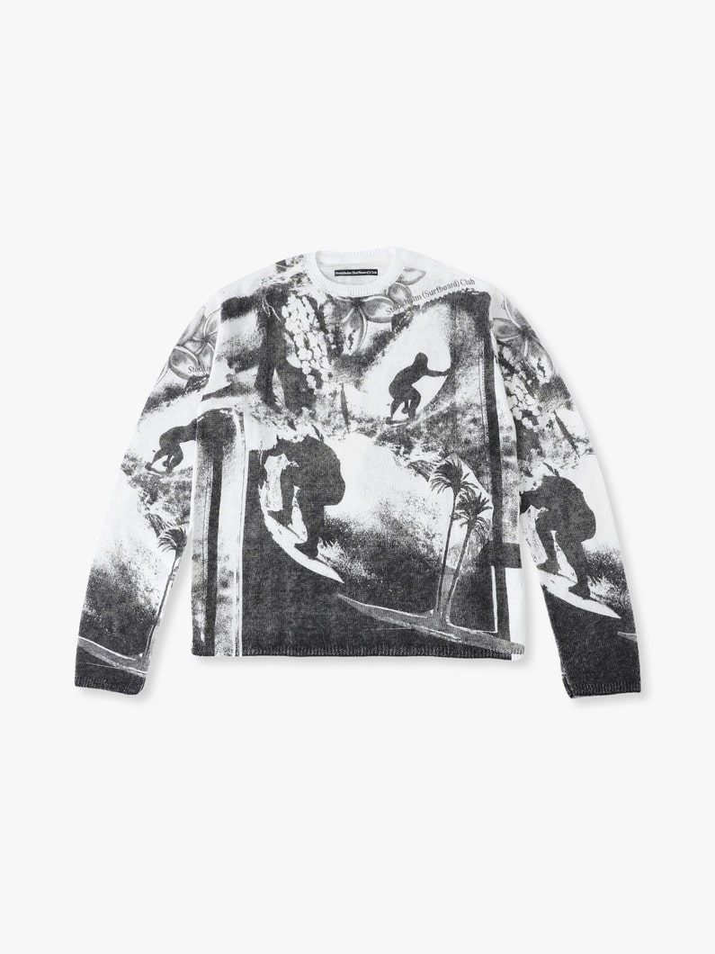 プリント リネン ニットプルオーバー 詳細画像 multi 1