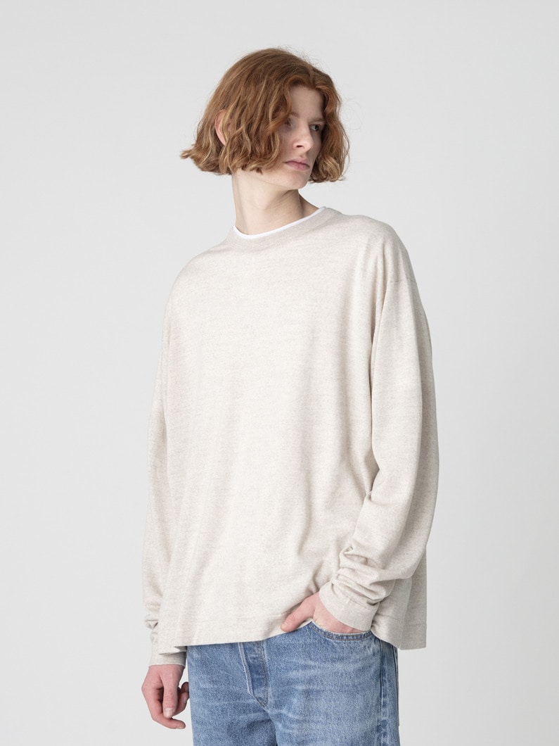 メリノウール ニットプルオーバー 詳細画像 light beige 1