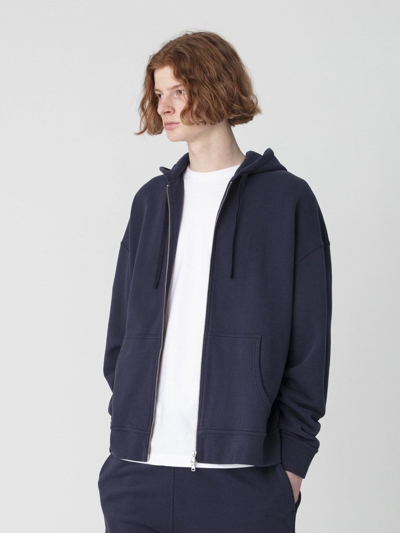 ループバック ラグラン スウェット ジップフーディー 詳細画像 navy 1