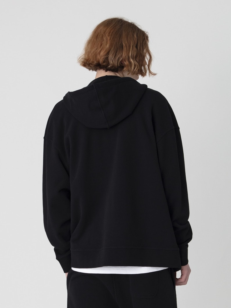 ループバック ラグラン スウェット ジップフーディー 詳細画像 black 2