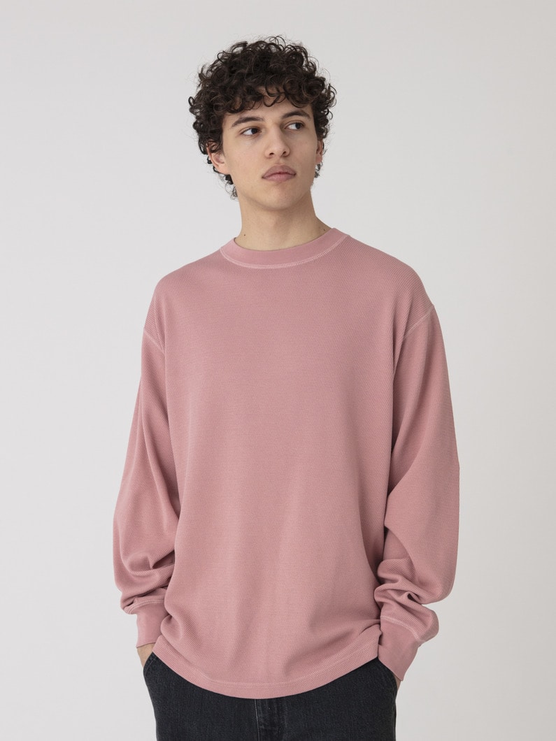 ハニカムワッフル プルオーバー 詳細画像 pink 1