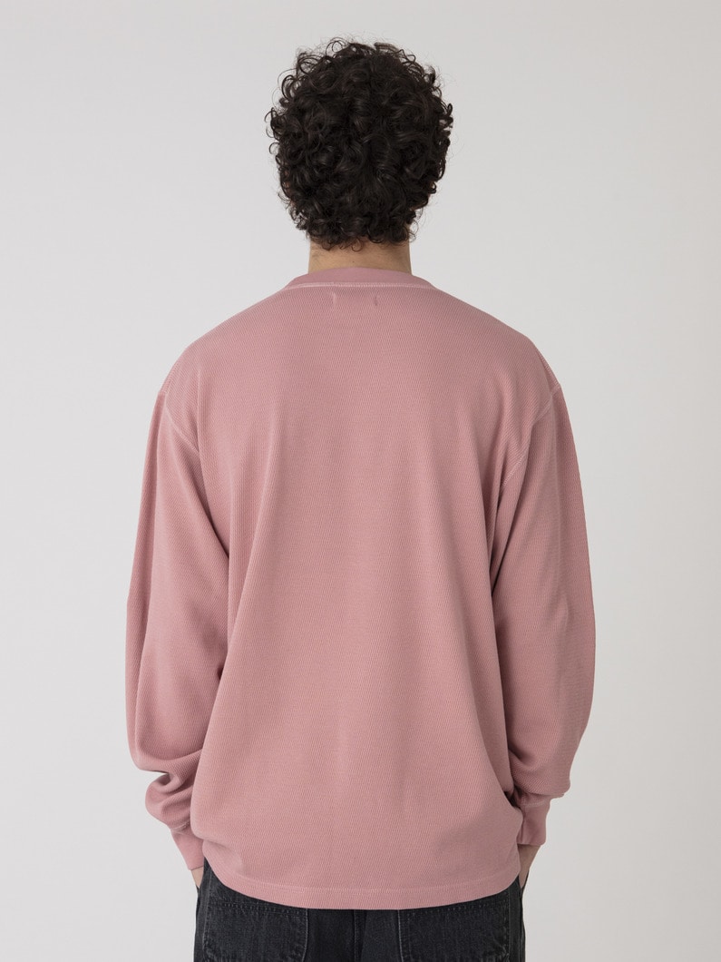 ハニカムワッフル プルオーバー 詳細画像 pink 3