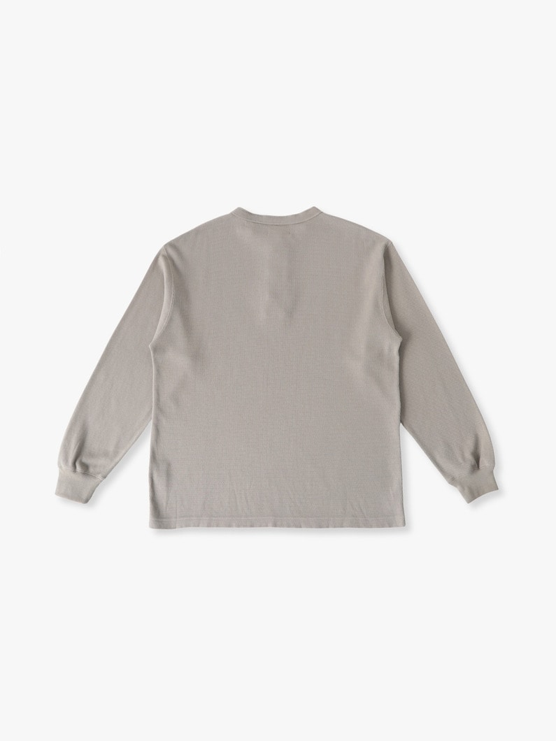 ハニカムワッフル ヘンリーネック プルオーバー 詳細画像 white 1