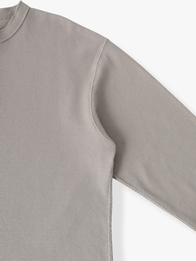 ハニカムワッフル ヘンリーネック プルオーバー 詳細画像 white 2