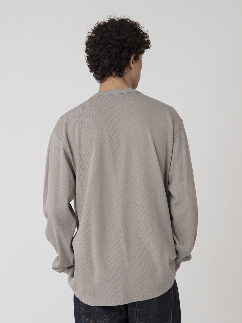 ハニカムワッフル ヘンリーネック プルオーバー 詳細画像 beige 2
