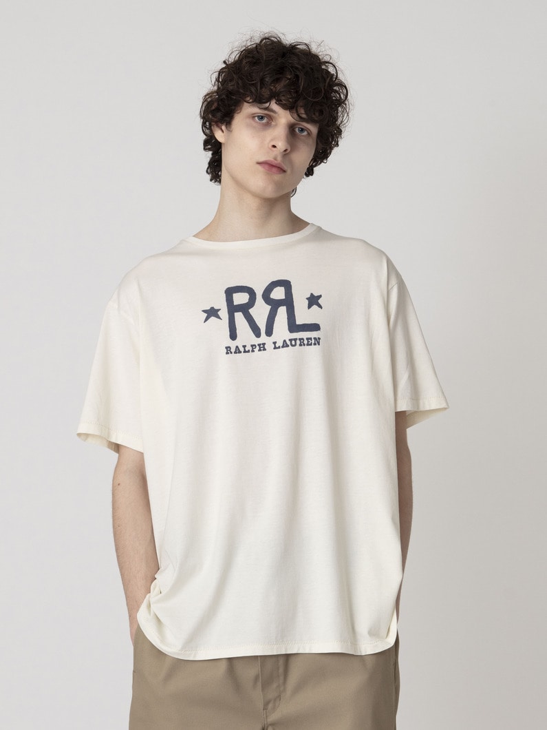 RRLロゴ ティー 詳細画像 white/navy 1