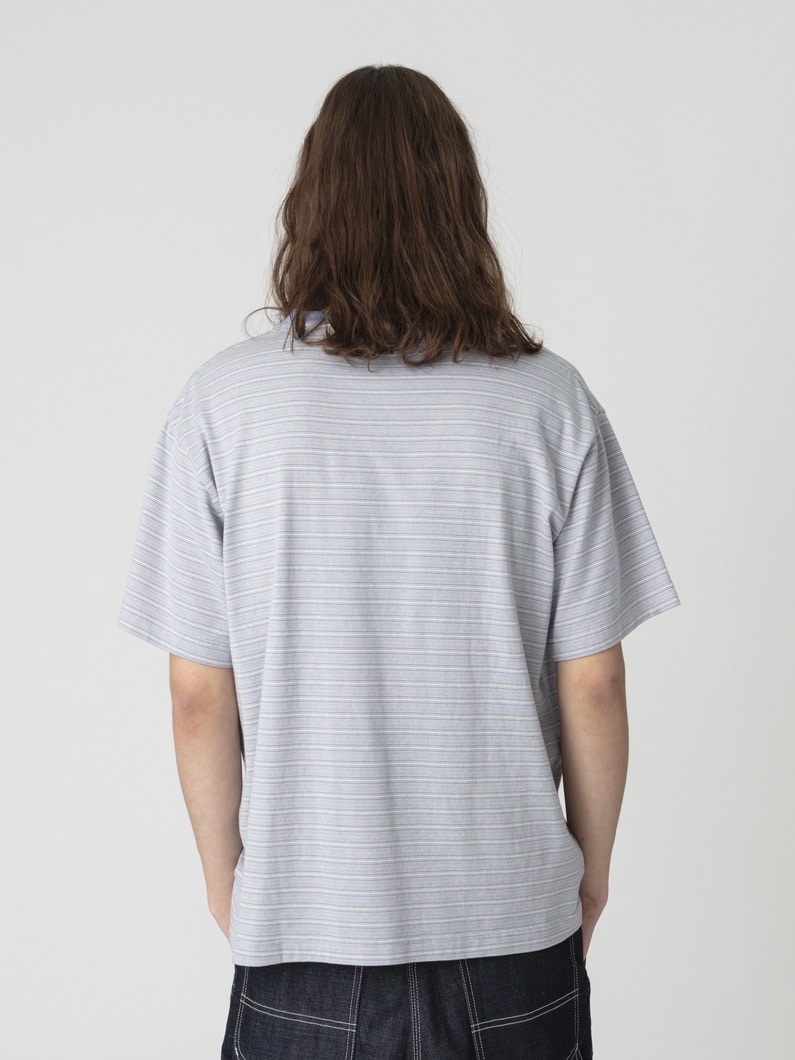 レトロストライプ ティー 詳細画像 blue 2