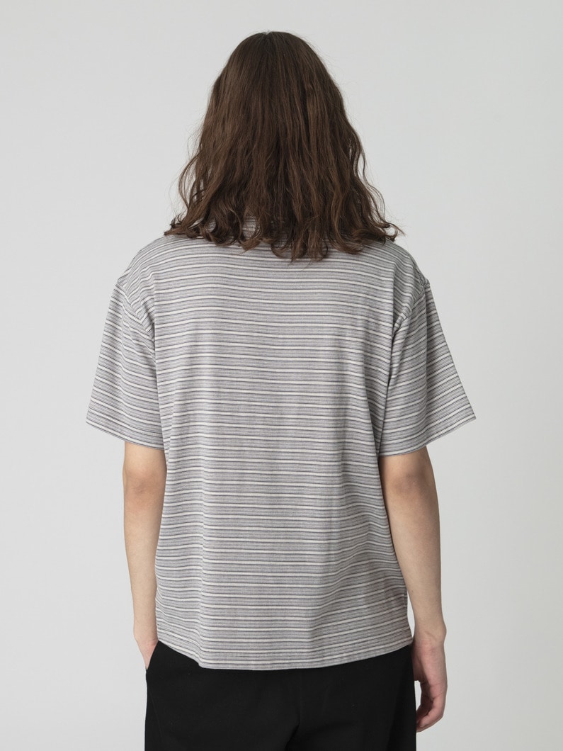 レトロストライプ ティー 詳細画像 gray 2