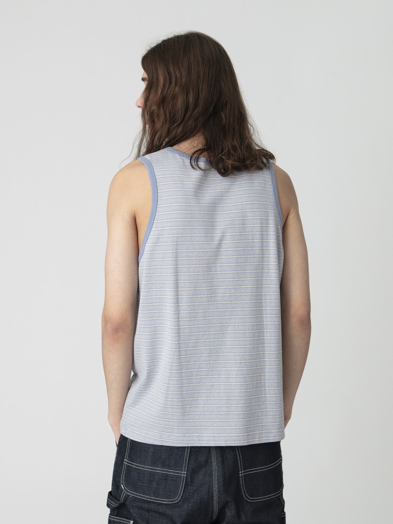レトロストライプ タンクトップ 詳細画像 blue 2
