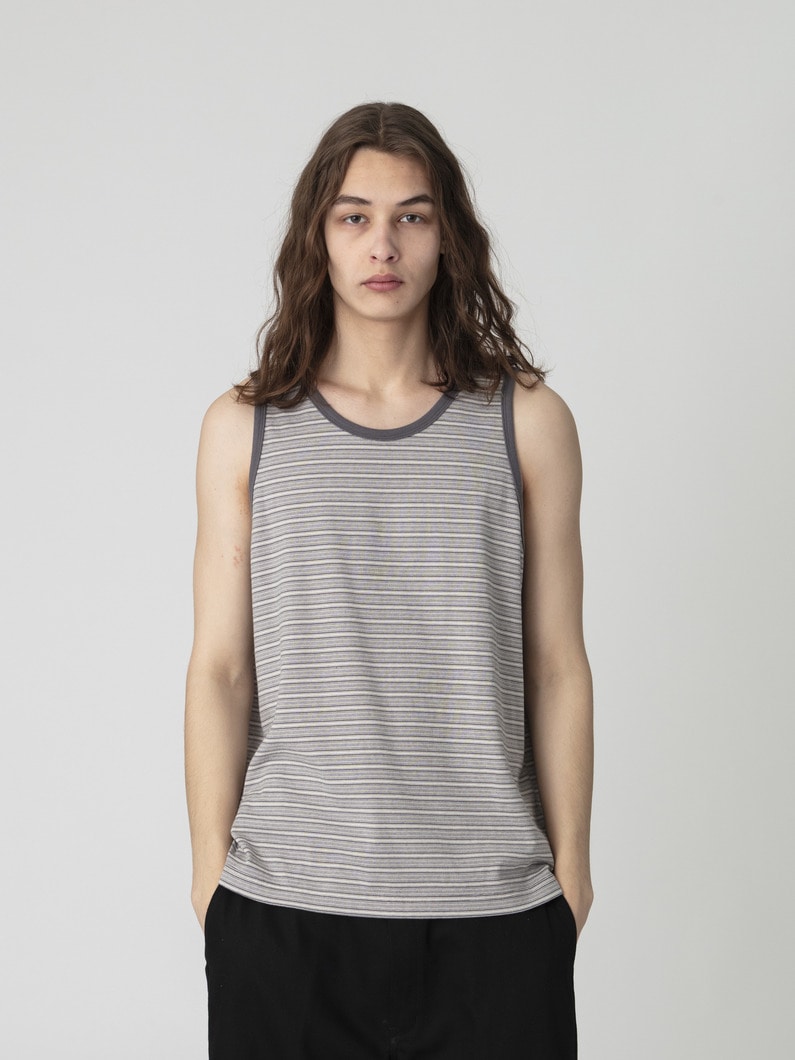 レトロストライプ タンクトップ 詳細画像 gray