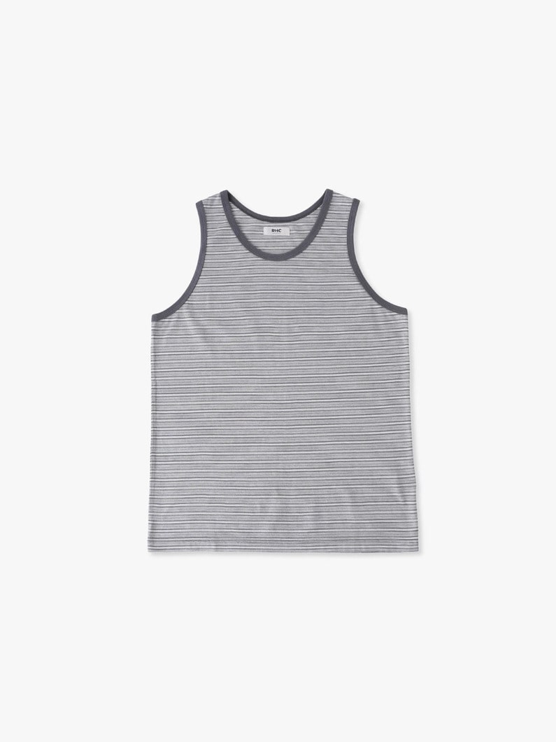 レトロストライプ タンクトップ 詳細画像 gray 3