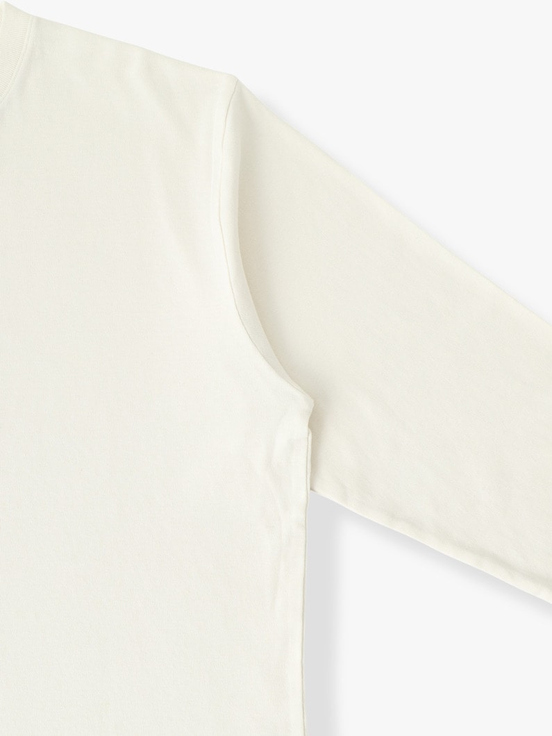 コットンヘンプ スムース ヘンリーネックロングスリーブティー 詳細画像 white 2