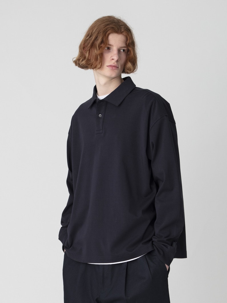 ジャージーポロ ロングスリーブティー 詳細画像 navy