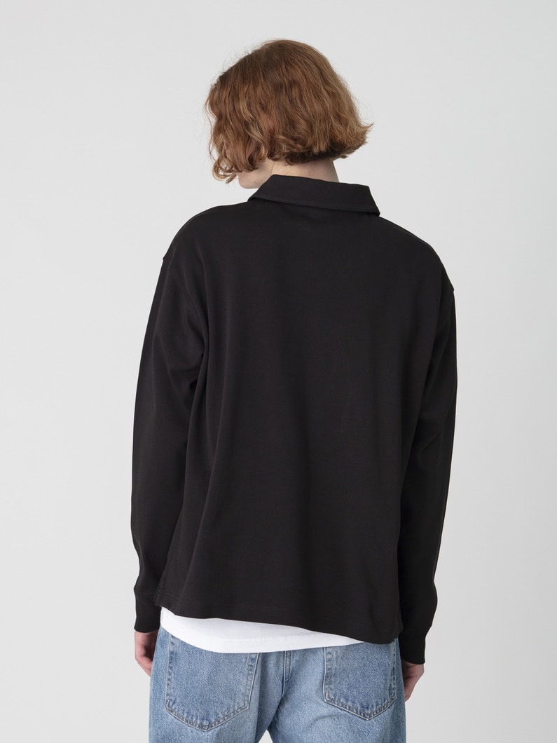 ジャージーポロ ロングスリーブティー 詳細画像 black 2