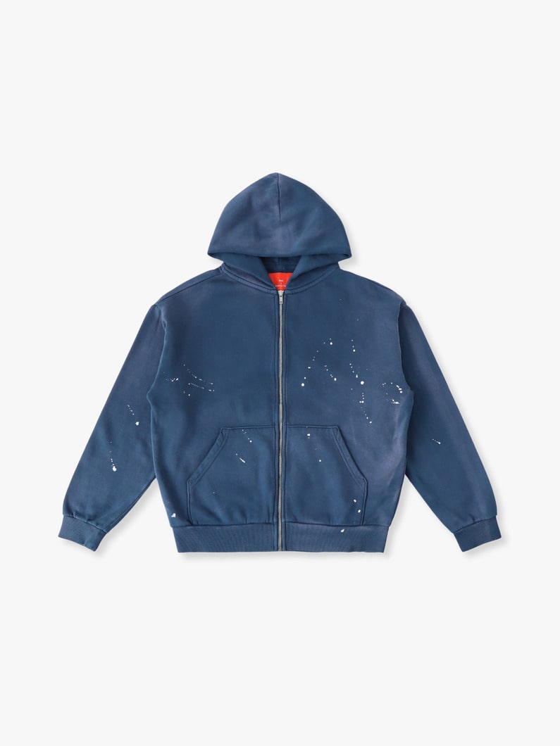 ペイント スウェットジップフーディー 詳細画像 navy 3