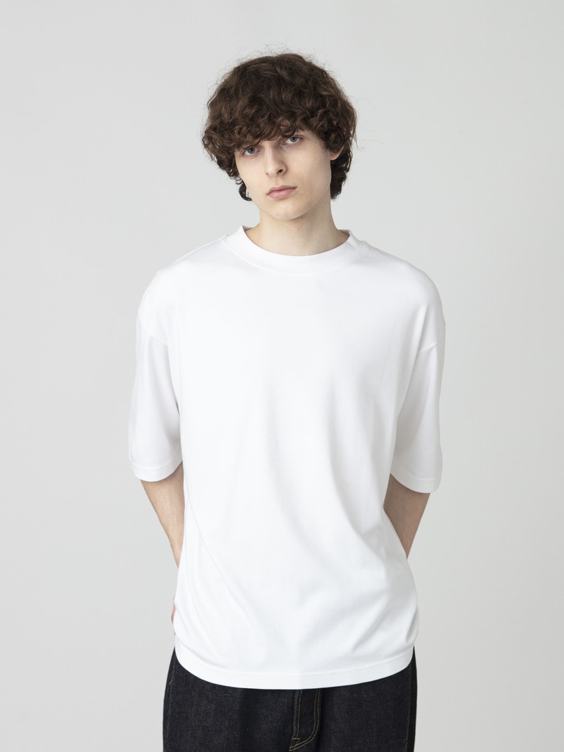 スヴィンコットン スムース モックネックティー 詳細画像 white 1