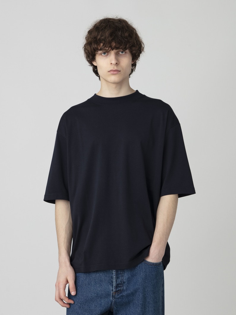 スヴィンコットン スムース モックネックティー 詳細画像 navy