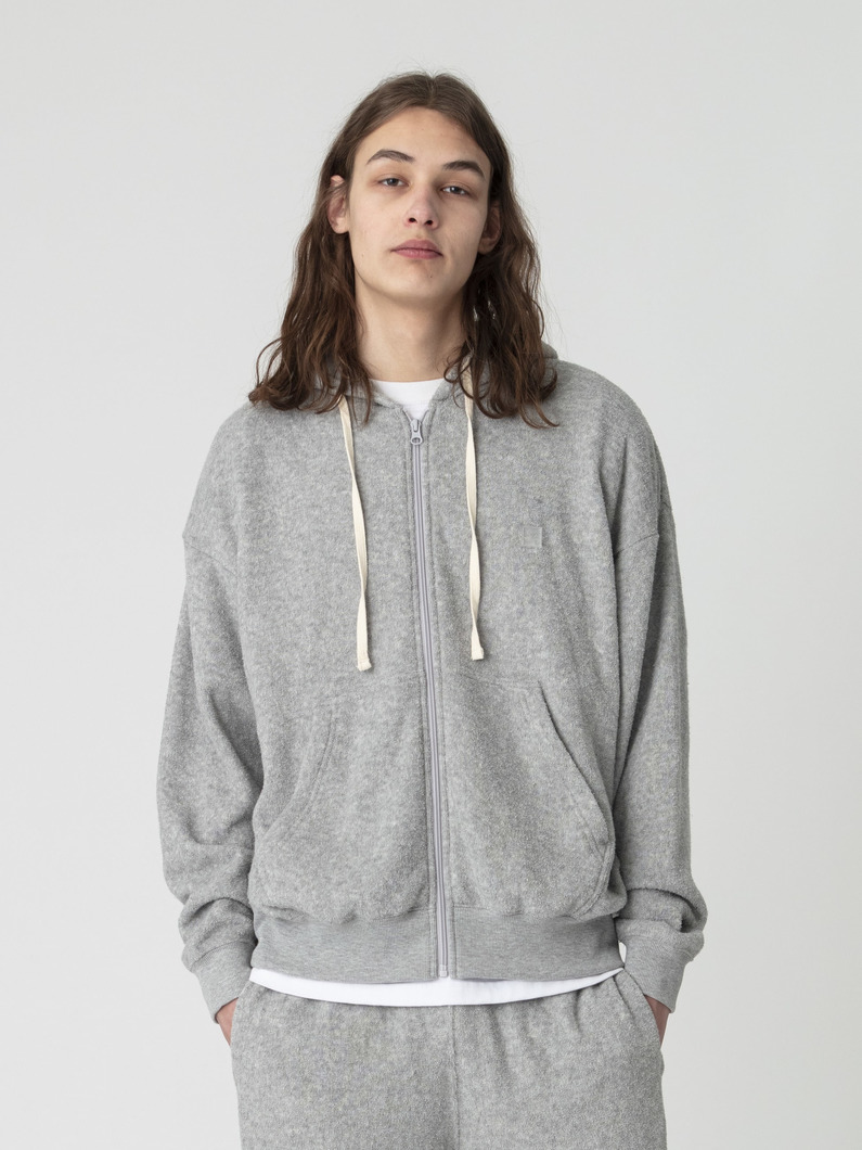 パイル ジップフーディー 詳細画像 gray