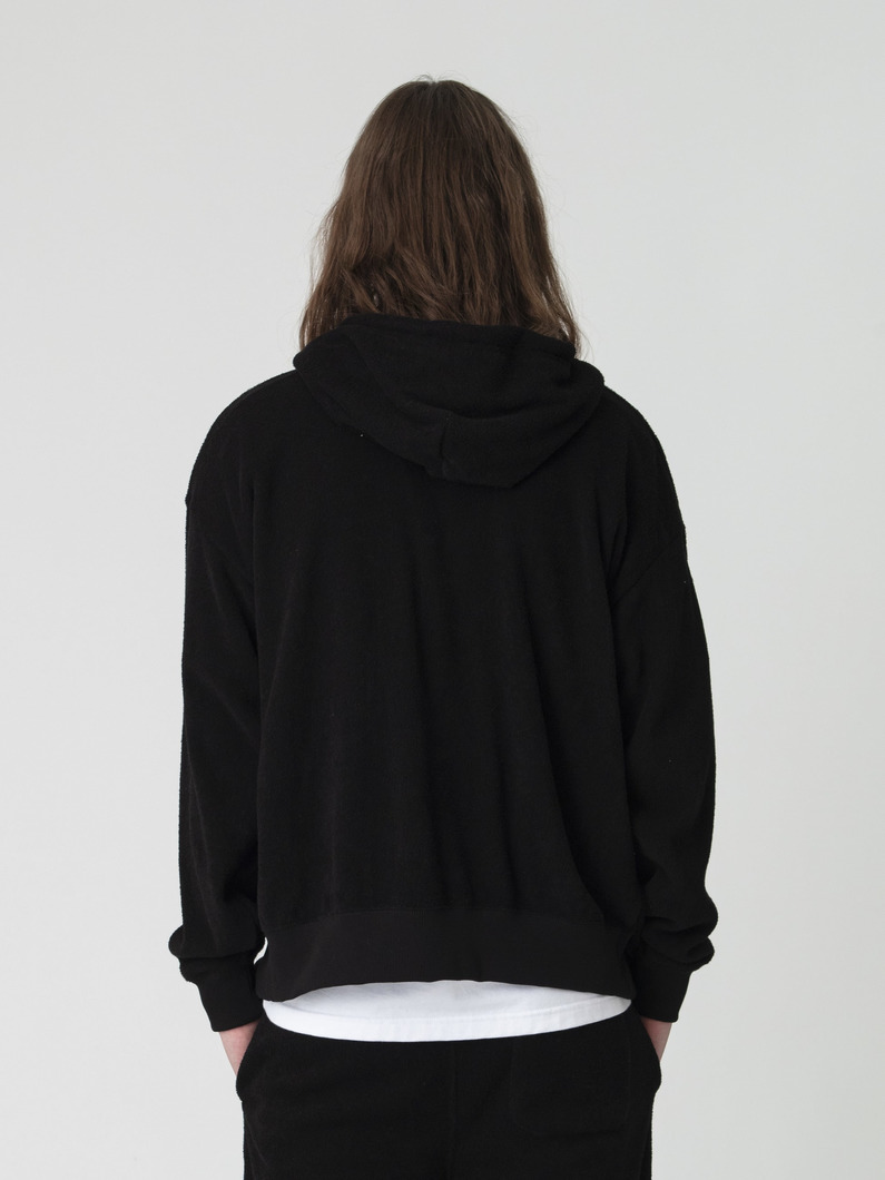 パイル ジップフーディー 詳細画像 black 2