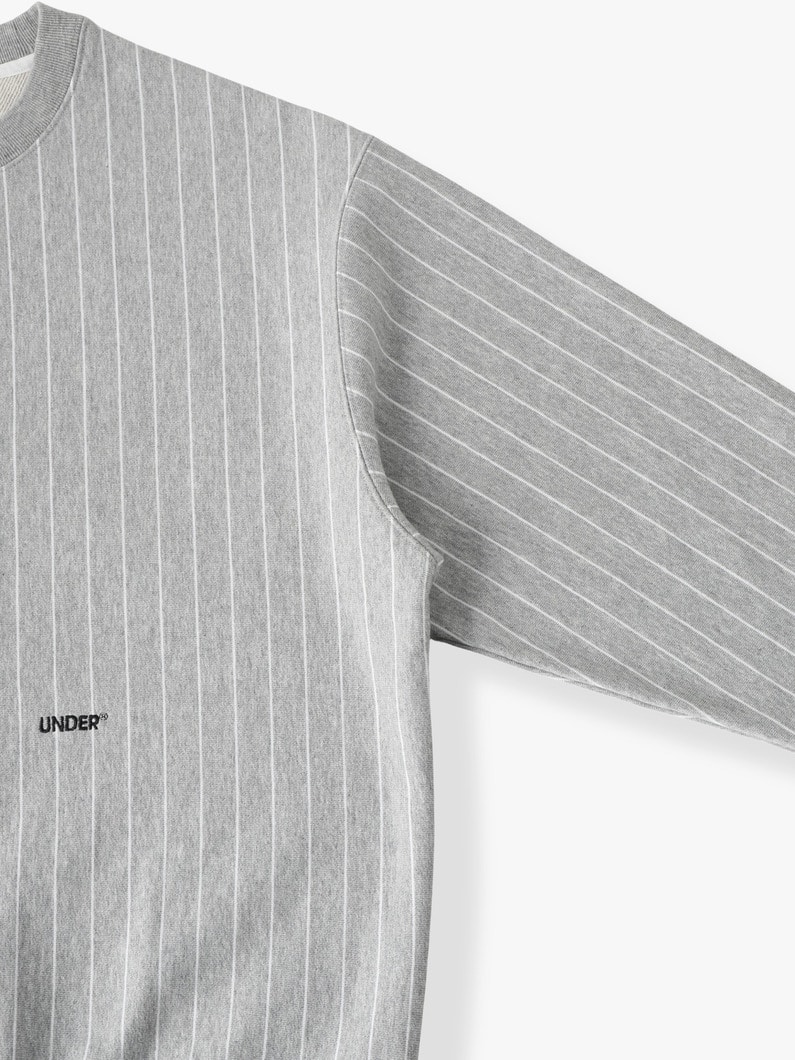 ピンストライプ スウェット プルオーバー 詳細画像 gray 2