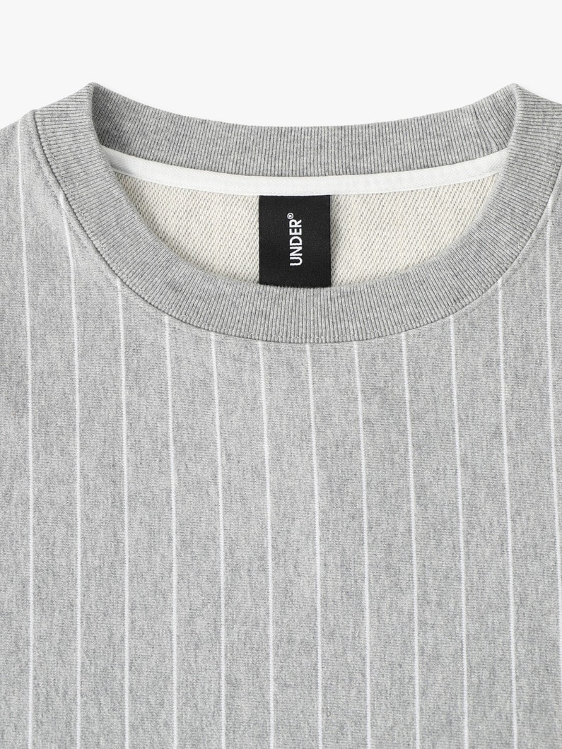 ピンストライプ スウェット プルオーバー 詳細画像 gray 4