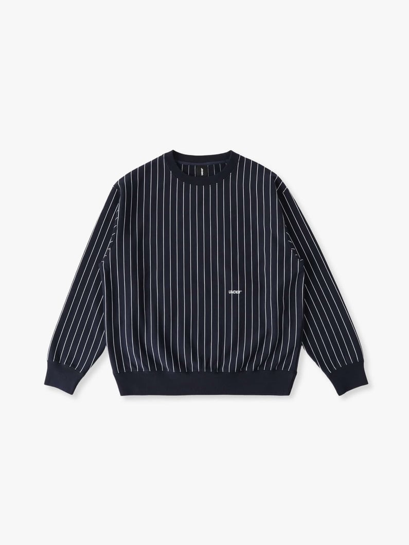 ピンストライプ スウェット プルオーバー 詳細画像 navy 3