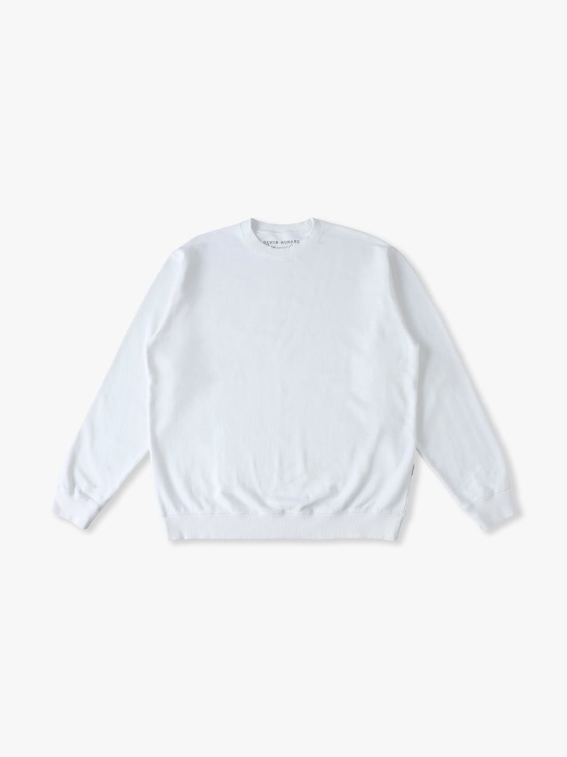 ピグメントダイ USコットン スウェットプルオーバー 詳細画像 white 3