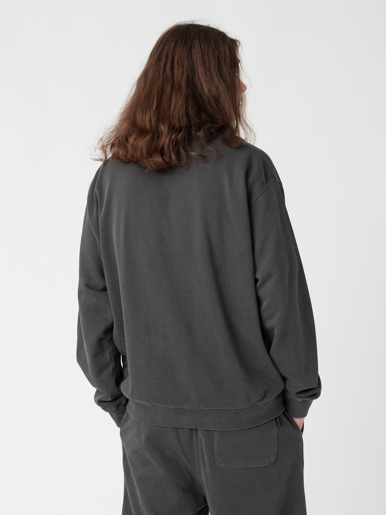 ピグメントダイ USコットン スウェットプルオーバー 詳細画像 charcoal gray 2