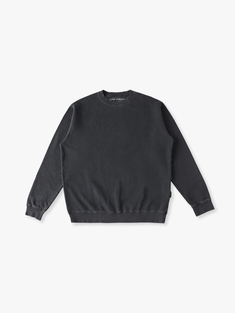 ピグメントダイ USコットン スウェットプルオーバー 詳細画像 charcoal gray 3
